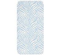 OnlyWow© Tapis Douche 60x120 cm Bain Decoration Absorbant Antidérapant Toilette Lavable Non Slip Bath Mat Accessoire Baignoire Zèbre - Motif - Bleu - Blanc