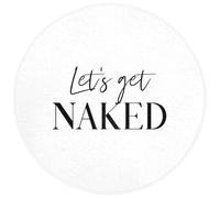 OnlyWow© Tapis Douche 70x70 cm Bain Decoration Absorbant Antidérapant Toilette Lavable Non Slip Bath Mat Accessoire Baignoire Citations - Soyons Nus - Blanc - Proverbe