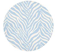 OnlyWow© Tapis Douche 70x70 cm Bain Decoration Absorbant Antidérapant Toilette Lavable Non Slip Bath Mat Accessoire Baignoire Zèbre - Motif - Bleu - Blanc