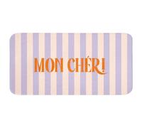 OnlyWow© Tapis Douche Rectangulaire 120x60 cm Bain Decoration Absorbant Antidérapant Lavable Non Slip Bath Mat Accessoire Baignoire Lilas - Orange - Rayures - Mon Chéri