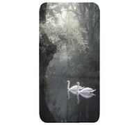 OnlyWow© Tapis Douche Rectangulaire 60x120 cm Bain Decoration Absorbant Antidérapant Lavable Non Slip Bath Mat Accessoire Baignoire Cygnes - Rivière - Forêt