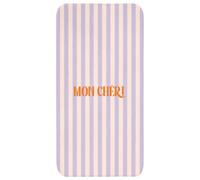 OnlyWow© Tapis Douche Rectangulaire 60x120 cm Bain Decoration Absorbant Antidérapant Lavable Non Slip Bath Mat Accessoire Baignoire Lilas - Orange - Rayures - Mon Chéri