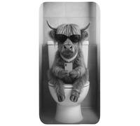 OnlyWow© Tapis Douche Rectangulaire 60x120 cm Bain Decoration Absorbant Antidérapant Lavable Non Slip Bath Mat Accessoire Baignoire Taurus - Téléphone - Noir - Blanc