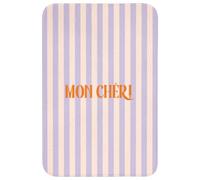 OnlyWow© Tapis Douche Rectangulaire 60x90 cm Bain Decoration Absorbant Antidérapant Lavable Non Slip Bath Mat Accessoire Baignoire Lilas - Orange - Rayures - Mon Chéri
