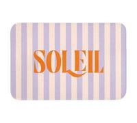 OnlyWow© Tapis Douche Rectangulaire 90x60 cm Bain Decoration Absorbant Antidérapant Lavable Non Slip Bath Mat Accessoire Baignoire Lila - Orange - Rayures - Soleil