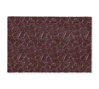 OnlyWow© Tapis Rectangulaire 200x140 cm Salon Cuisine Chambre Antidérapant Grand XXL Coloré Interieur Decoration Mosaïque - Carrelage - Rouge Bourgogne