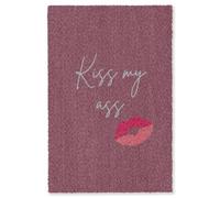 OnlyWow© Tapis Rectangulaire 80x120 cm Grande Taille Coloré Lavable Rug Bedroom Couloir Unicolore Poil Ras Interieur Carpette XXL Kiss My Ass - Lip - Bordeaux
