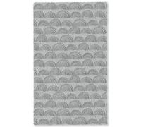 OnlyWow© Tapis Rectangulaire 90x150 cm Grande Taille Coloré Lavable Rug Bedroom Couloir Unicolore Poil Ras Interieur Carpette XXL Gris - Arches - Motif