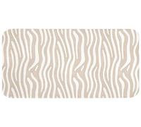OnlyWow© Tapis Salle De Bain 120x60 cm Douche Decoration Absorbant Antidérapant Lavable Non Slip Toilette Bath Mat WC Accessoire Baignoire Abstrait - Zèbre - Beige