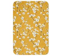 OnlyWow© Tapis Salle De Bain 60x90 cm Douche Decoration Absorbant Antidérapant Lavable Non Slip Toilette Bath Mat WC Accessoire Baignoire Branche Fleurie - Aquarelle - Jaune