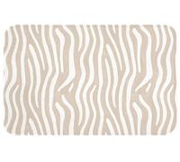 OnlyWow© Tapis Salle De Bain 80x50 cm Douche Decoration Absorbant Antidérapant Lavable Non Slip Toilette Bath Mat WC Accessoire Baignoire Abstrait - Zèbre - Beige