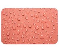 OnlyWow© Tapis Salle De Bain 80x50 cm Douche Decoration Absorbant Antidérapant Lavable Non Slip Toilette Bath Mat WC Accessoire Baignoire Eau - Gouttes - Rose