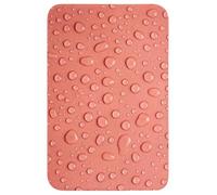 OnlyWow© Tapis Salle De Bain Rectangulaire 40x60 cm Decoration Absorbant Antidérapant Lavable Non Slip Bath Mat Accessoire Baignoire Eau - Gouttes - Rose