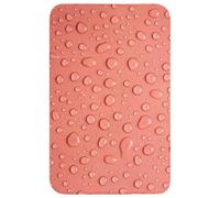OnlyWow© Tapis Salle De Bain Rectangulaire 50x80 cm Decoration Absorbant Antidérapant Lavable Non Slip Bath Mat Accessoire Baignoire Eau - Gouttes - Rose
