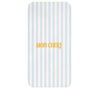 OnlyWow© Tapis Salle De Bain Rectangulaire 60x120 cm Decoration Absorbant Antidérapant Lavable Non Slip Bath Mat Accessoire Baignoire Orange - Bleu - Rayures - Mon chéri