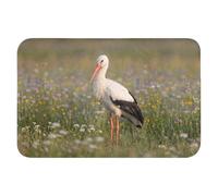 OnlyWow© Tapis Salle De Bain Rectangulaire 60x40 cm Decoration Absorbant Antidérapant Lavable Non Slip Bath Mat Accessoire Baignoire Aigle Royal - Fleurs - Prairie - Coloré
