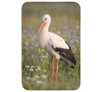 OnlyWow© Tapis Salle De Bain Rectangulaire 60x90 cm Decoration Absorbant Antidérapant Lavable Non Slip Bath Mat Accessoire Baignoire Aigle Royal - Fleurs - Prairie - Coloré