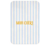 OnlyWow© Tapis Salle De Bain Rectangulaire 60x90 cm Decoration Absorbant Antidérapant Lavable Non Slip Bath Mat Accessoire Baignoire Orange - Bleu - Rayures - Mon chéri