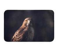 OnlyWow© Tapis Salle De Bain Rectangulaire 80x50 cm Decoration Absorbant Antidérapant Lavable Non Slip Bath Mat Accessoire Baignoire Oiseau Proie - Buse - Brune