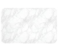 OnlyWow© Tapis Salle De Bain Rectangulaire 80x50 cm Decoration Absorbant Antidérapant Lavable Non Slip Bath Mat Accessoire Baignoire Minimaliste - Veines Blanches - Grises