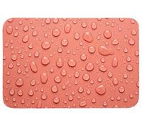 OnlyWow© Tapis Salle De Bain Rectangulaire 90x60 cm Decoration Absorbant Antidérapant Lavable Non Slip Bath Mat Accessoire Baignoire Eau - Gouttes - Rose