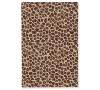OnlyWow© Tapis Salon Rectangulaire 140x200 cm Court Decoration Grande Cuisine De Chambre Antidérapant Grand XXL Multicolore Design Tortue - Motif - Marron