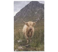 OnlyWow© Tapis Salon Rectangulaire 90x150 cm Court Decoration Grande Cuisine De Chambre Antidérapant Grand XXL Multicolore Design Scotch Highlander - Bergen - Champ d'herbe