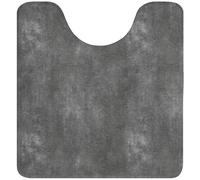 OnlyWow© Tapis WC 55x60 cm Toilette Contour Accessoire Décoration Decoration Absorbant Antidérapant Lavable Non Slip Bath Mat Baignoire Gris foncé - Brut - Béton