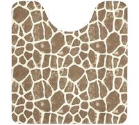 OnlyWow© Tapis WC 55x60 cm Toilette Contour Accessoire Décoration Decoration Absorbant Antidérapant Lavable Non Slip Bath Mat Baignoire Girafe - Classique - Marron