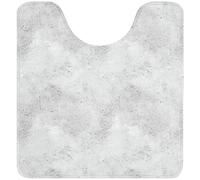 OnlyWow© Tapis WC 55x60 cm Toilette Contour Accessoire Décoration Decoration Absorbant Antidérapant Lavable Non Slip Bath Mat Baignoire Gris Clair - Brut - Subtil
