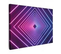 OnlyWow© Toile Extérieur 100x70 cm Original Mur Tableau Decoration Murale Peinture Tableaux Impression Art Mural Deco Décoratif Muraux Trois Dimensions - Tunnel - Espace
