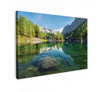 OnlyWow© Toile Extérieur 120x80 cm Original Mur Tableau Decoration Murale Peinture Tableaux Impression Art Mural Deco Décoratif Muraux Eau - Montagnes - Roches