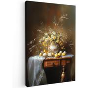 OnlyWow© Toile Extérieur 40x60 cm Original Mur Tableau Decoration Murale Peinture Tableaux Impression Art Mural Deco Décoratif Muraux Oeufs de Pâques - Nature Morte - Vase