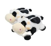 Onmygogo , Accueil Animaux Pantoufles Pour Femmes, Pantoufles de Vache (37-40 EU, noir)