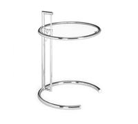 ONMYJFD Canapé d'angle rond en verre pour salon, table à thé, bord de levage transparent en acier inoxydable
