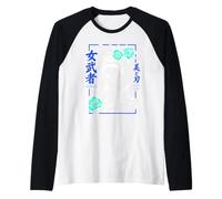Onna-Musha Femme Samouraï Beauté et Lame Tête de Mort Katana Art Manche Raglan