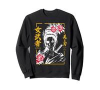 Onna-Musha Femme Samouraï Beauté et Lame Tête de Mort Katana Art Sweatshirt