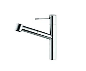 Ono KWC match0 10151033000FL orientable, bec extractible, flexibles de raccordement, saillie 220 mm, chromé