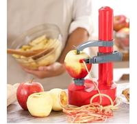 ONOC Outil Mandoline Rouge Peau Électrique Automatique de Pommes de Terre Trancheuse Fraise Fruit Poire Rapide Pomme Éplucheur