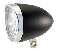 Onogal 3238 Lampe avant de vélo style rétro classique avec 3 LED et piles incluses, noir