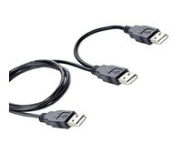 ONOGAL Câble Splitter USB 2.0 mâle vers mâle vers double d'extension de données et alimentation supplémentaire pour disque dur portable