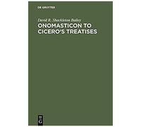 Onomasticon To Cicero's Treatises