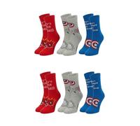 ONOMATO! Lot de 6 paires de chaussettes amusantes pour enfants - Petits cadeaux pour enfants, multicolore, 31-34