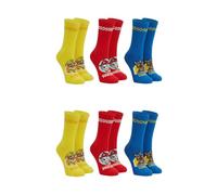 ONOMATO! Lot de 6 paires de chaussettes amusantes pour enfants - Petits cadeaux pour enfants, multicolore, 27-30
