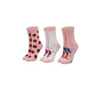 ONOMATO! Miraculous Ladybug Lot de 3 paires de chaussettes élastiques en coton pour fille avec motifs Marinette Rouge et noir Produit sous licence officielle Taille 23-26 et 27-30, multicolore, 27-30
