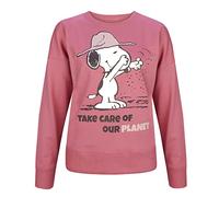 ONOMATO! Peanuts Snoopy Femmes Sweat Sweatshirt Pullover Cradle to Cradle, Rose, S