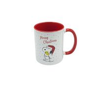 ONOMATO! | PEANUTS Tasse à café Snoopy Woodstock | 330 ml, rouge/blanc, céramique | Design festif, prise en main confortable | Apporte joie et nostalgie au quotidien | Cadeau de Noël
