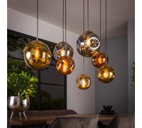 Onooro Bologna Suspension E27 à 7 sources lumineuses en grappe, BE614-7458/29,