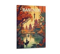 ONOTIO Bangkok Thaïlande Affiche vintage de voyage paysage 40 x 60 cm