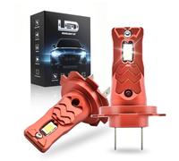 Onraying Ampoule H7 LED 36000lm, 130W 800% Luminosité H7 LED Phares, Blanc Froid 6500k, IP68, Compatibilité à 99%, DuréE De Vie De 90000 Heures, Remplacement des HalogèNes, Plug-N-Play, 2 Pièces